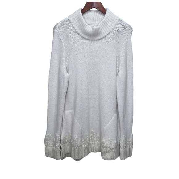 Anthropologie Sleeping On Snow Embroidered Mockneck Pullover Sweater Size XL - Picture 2 of 16